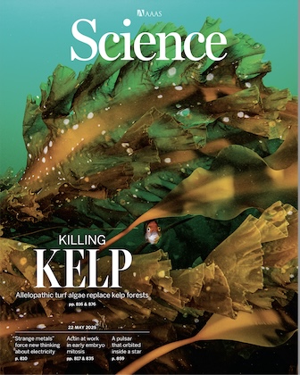 Science 2025,
                  May 22 cover