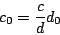 \begin{displaymath}
c = d\cdot {\it tcd}(d_0)/d_0 = {drw\over1800}\cdot d_0^{2.564}
\end{displaymath}