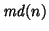 $\displaystyle {\it md}(n)$