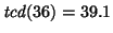 ${\it tcd}(36) =
39.1 $