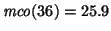 ${\it mco}(36) = 25.9 $
