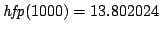${\it hfp}(1000) =
13.802024$