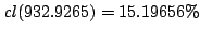 ${\it cl}(932.9265) = 15.19656\%$